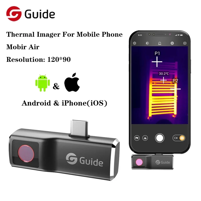 MobIR Air Thermal Camera Used for Smartphones 25Hz Infrared Imaging Temperature Instruments Color Dark Grey
MobIR Air Thermal Camera Used for Smartphones 25Hz Infrared Imaging Temperature Instruments Color Dark Grey