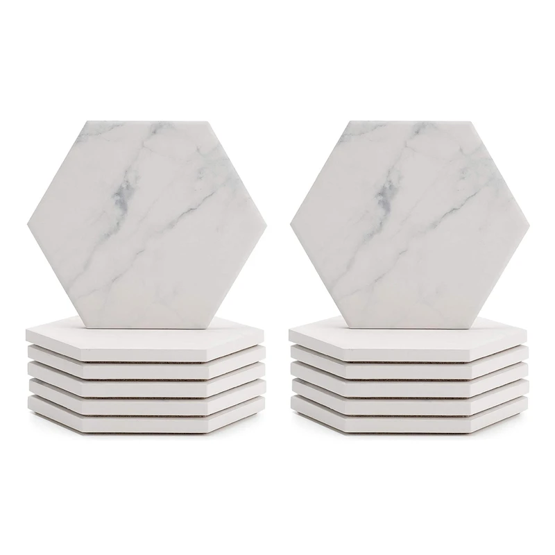 Marble Pattern Absorbent Ceramic Coaster With Cork To Prevent Furniture From Staining And Overflowing, 12-Piece Set
Marble Pattern Absorbent Ceramic Coaster With Cork To Prevent Furniture From Staining And Overflowing, 12-Piece Set