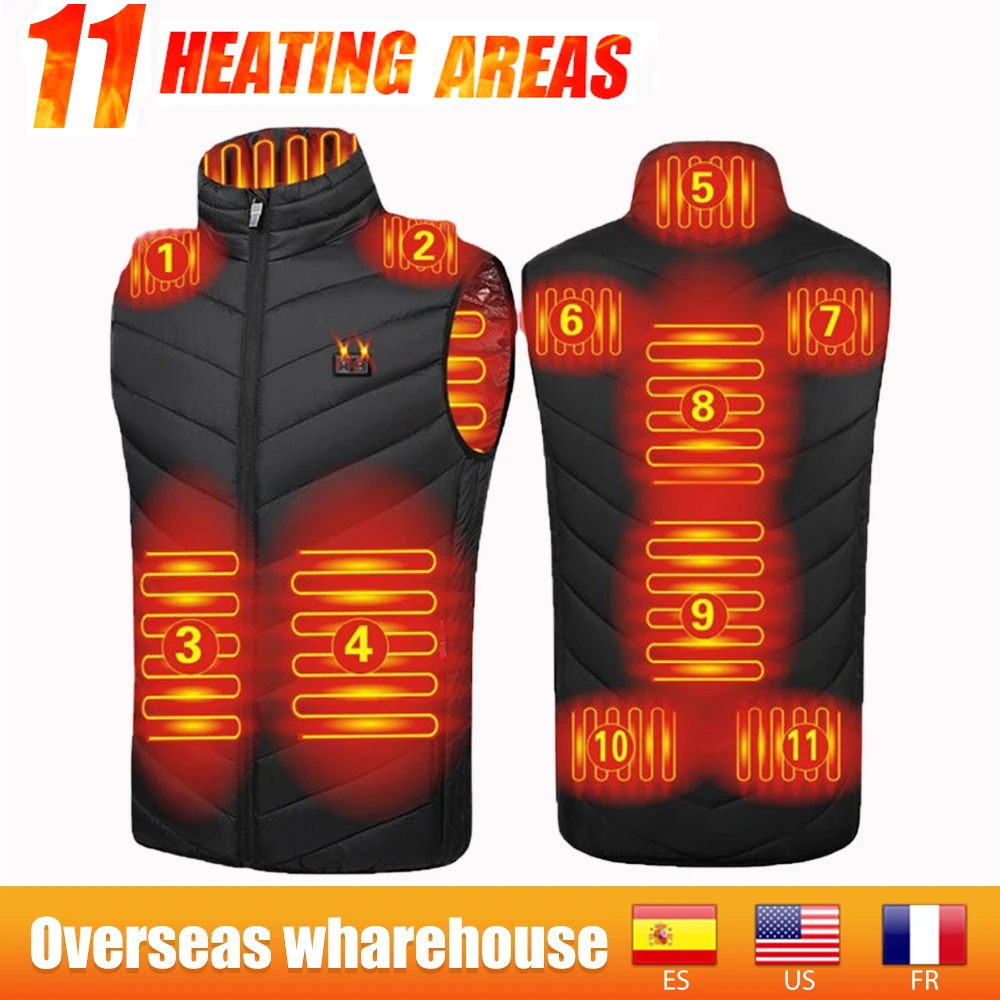 11 Areas Heated Jacket Vest Men Women Winter USB Electric Heating Jackets Warm Coat Outdoor Ski Hunting Thermal Cotton Clothes
11 Areas Heated Jacket Vest Men Women Winter USB Electric Heating Jackets Warm Coat Outdoor Ski Hunting Thermal Cotton Clothes