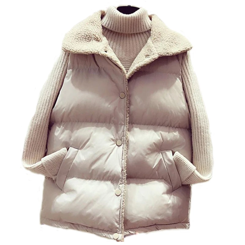 2023 Winter Lamb Cashmere Soild Color Vest Coat Women New Loose Sleeveless Down Cotton Jacket Plus Oversized Vest Jacket
2023 Winter Lamb Cashmere Soild Color Vest Coat Women New Loose Sleeveless Down Cotton Jacket Plus Oversized Vest Jacket