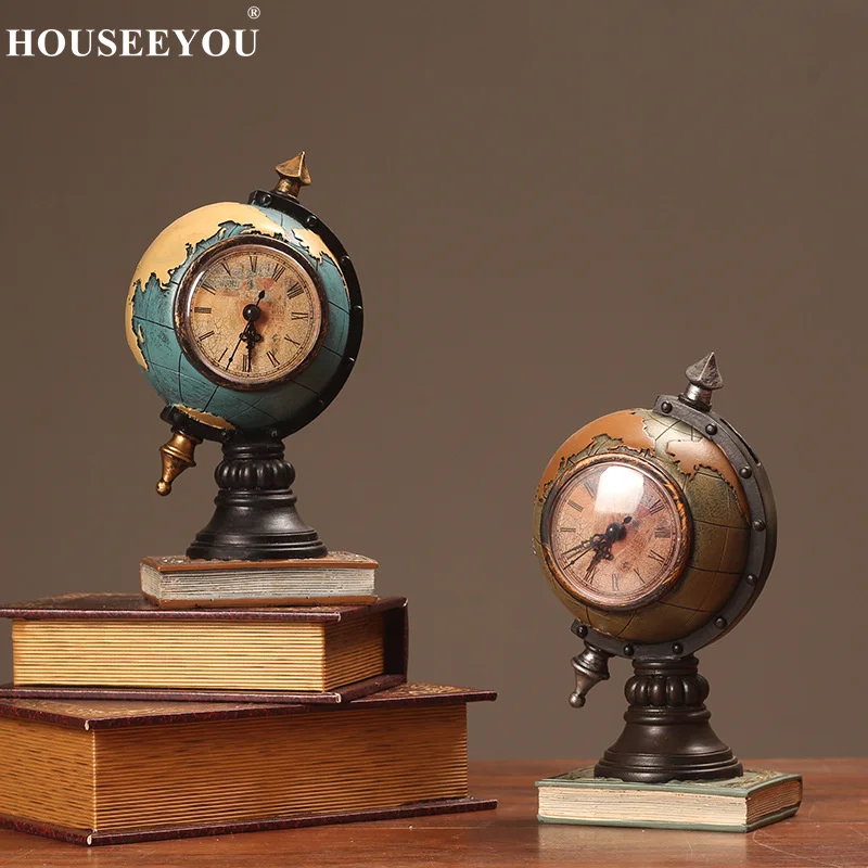 Desktop Ornament Vintage Clock Globe Model Home Living Room Cabinet Porch Seat Office Decorations
Desktop Ornament Vintage Clock Globe Model Home Living Room Cabinet Porch Seat Office Decorations