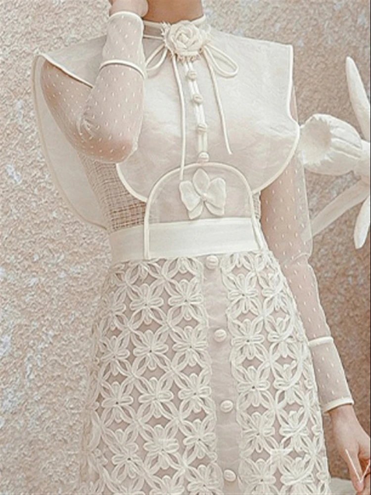 Dress Spring Autumn Luxury Party 2023 Lace Vintage Elegant High Waist Dresses Women Boho Embroidery Long Sleeve Runway Vestido
Dress Spring Autumn Luxury Party 2023 Lace Vintage Elegant High Waist Dresses Women Boho Embroidery Long Sleeve Runway Vestido