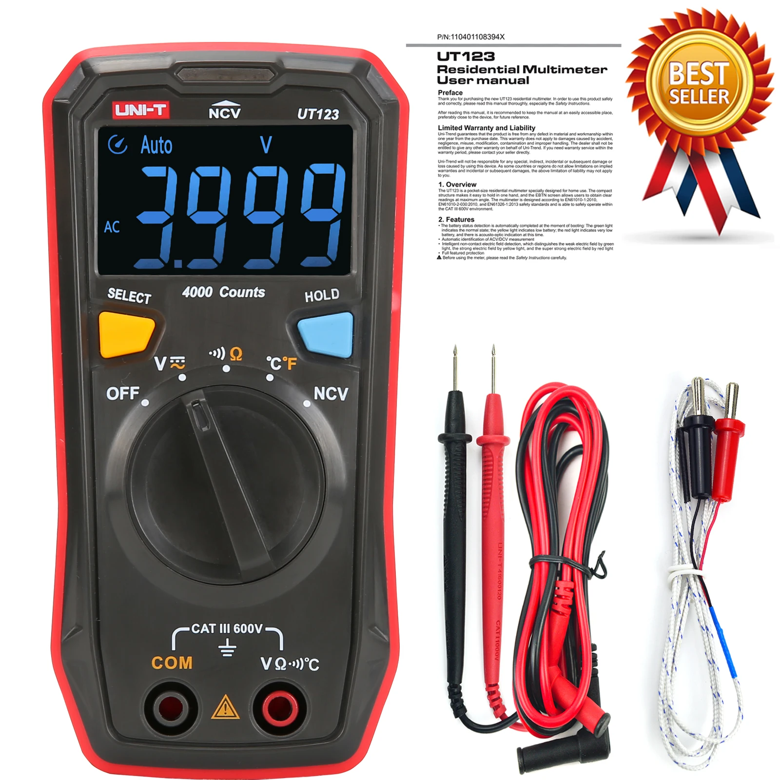 UNI-T UT123 UT123D Multimeter Digital Mini AC DC Voltase Tahan Suhu Listrik NCV Penguji Tampilan EBTN Rumah Tangga.
UNI-T UT123 UT123D Multimeter Digital Mini AC DC Voltase Tahan Suhu Listrik NCV Penguji Tampilan EBTN Rumah Tangga.