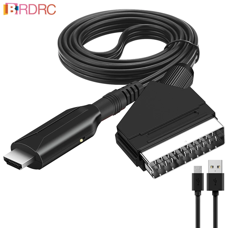 

HDMI-Compatible to Scart Converter with 1m Cable,Scart Out HDMI-compatible In 720P/1080P Switch AV Adapter for hdTV 87HC