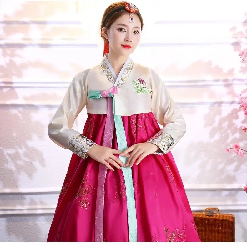 

5Color Korean Fashion Ancient Costumes Women Hanbok Dress Traditional Party Asian Palace Cosplay Performance Clothing 한복
