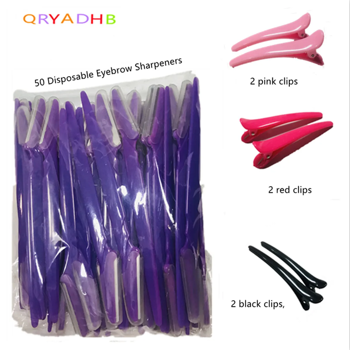 Beginner Eyebrow Trimming Tool Combination Disposable Eyebrow Trimmer 1 Pack Of 50, 2 Black Clips, 2 Red Clips, 2 Pink Clips
Beginner Eyebrow Trimming Tool Combination Disposable Eyebrow Trimmer 1 Pack Of 50, 2 Black Clips, 2 Red Clips, 2 Pink Clips