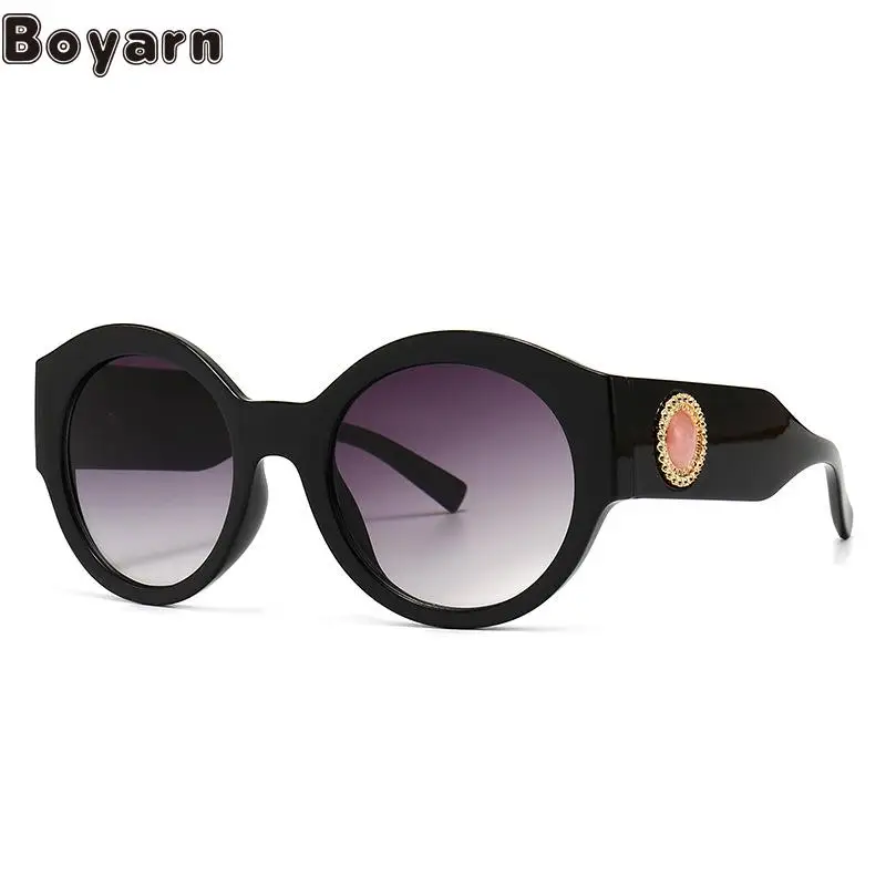 Boyarn New UV400 Shades Crystal Decorated Round Sunglasses Trend Street Photography Modern Retro Sunglasses
Boyarn New UV400 Shades Crystal Decorated Round Sunglasses Trend Street Photography Modern Retro Sunglasses