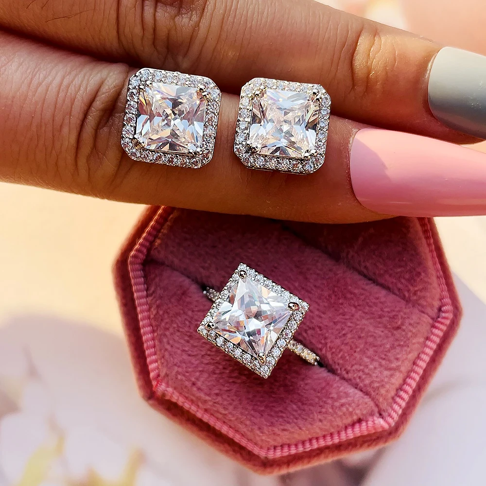 2022 New Fashion Luxury Square White Zircon Earring Rings Set Jewellery for Womens Wedding Party Feminine Accessories Gift
2022 New Fashion Luxury Square White Zircon Earring Rings Set Jewellery for Womens Wedding Party Feminine Accessories Gift