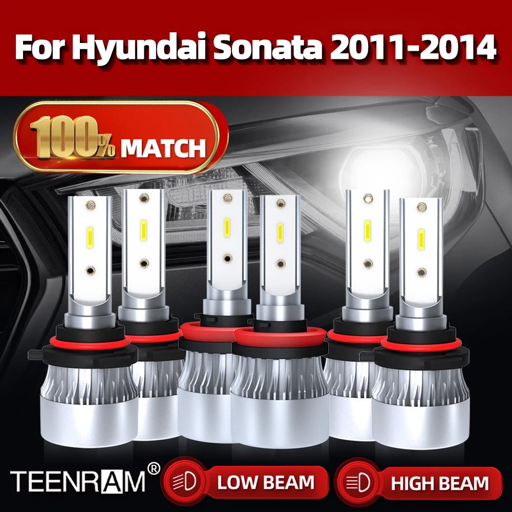 

H7 H11 LED Headlight 6000K CSP Chip LED Car Headlamps Bulbs 90W 12000LM Turbo Fog Lights For Hyundai Sonata 2011 2012 2013 2014