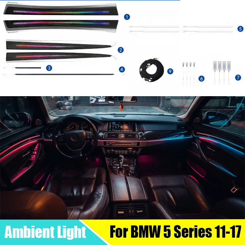 Ambient light For BMW 5 Series 520LI 523LI 2011-2017 Door Ambient Light Footlights Dashboard Lamp Led Decorative Lighting
Ambient light For BMW 5 Series 520LI 523LI 2011-2017 Door Ambient Light Footlights Dashboard Lamp Led Decorative Lighting