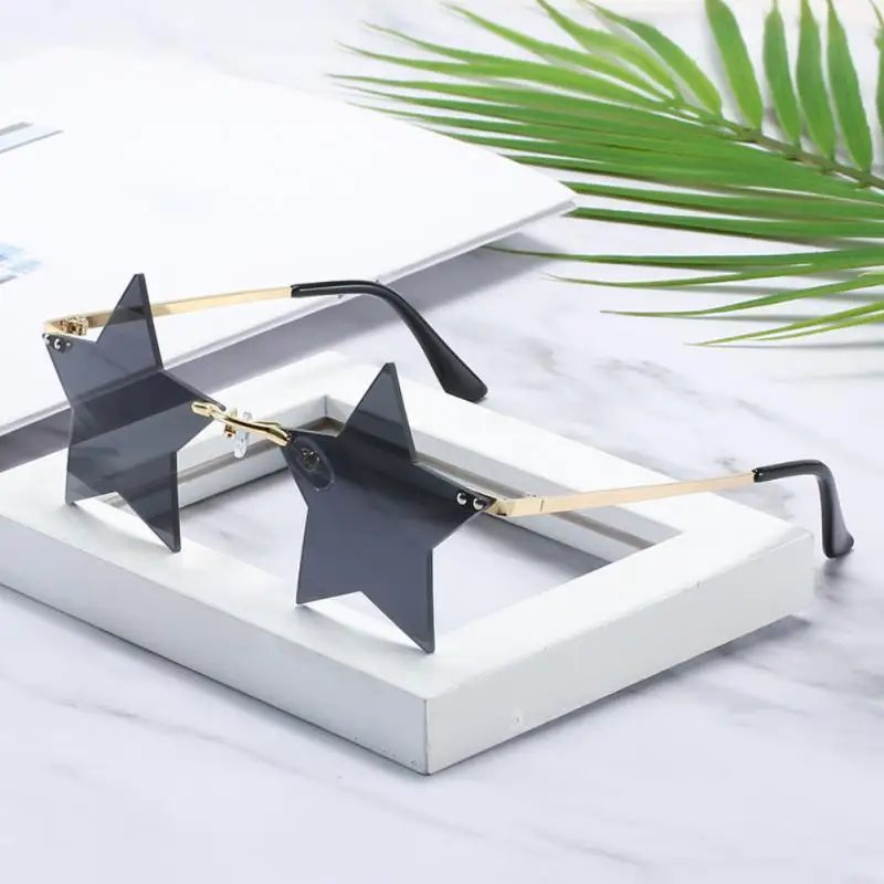 Rimless Star Shape Sunglasses Trendy Sun Glasses Party Glasses Funny Pentagram Eyewear Christmas Decoration Eyeglasses
Rimless Star Shape Sunglasses Trendy Sun Glasses Party Glasses Funny Pentagram Eyewear Christmas Decoration Eyeglasses