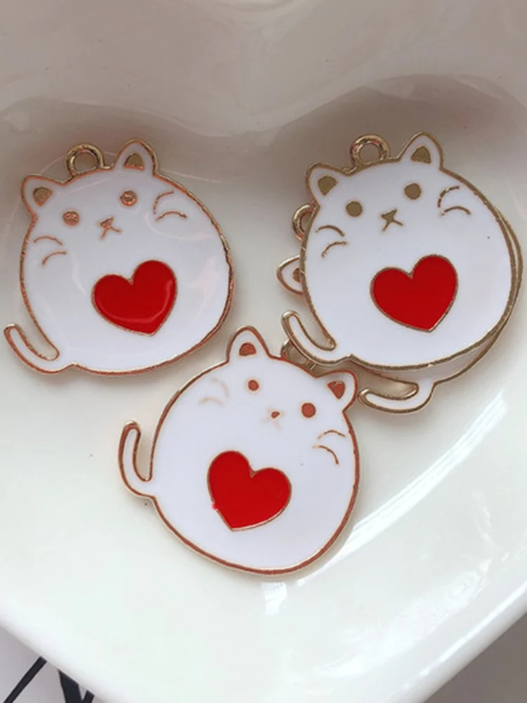 New Cute Cat Animal Enamel Charms Metal Pendant for Keychains Earring DIY Jewelry Making 23mm 10pcs/Lat Christmas Y2k Jewelry
New Cute Cat Animal Enamel Charms Metal Pendant for Keychains Earring DIY Jewelry Making 23mm 10pcs/Lat Christmas Y2k Jewelry