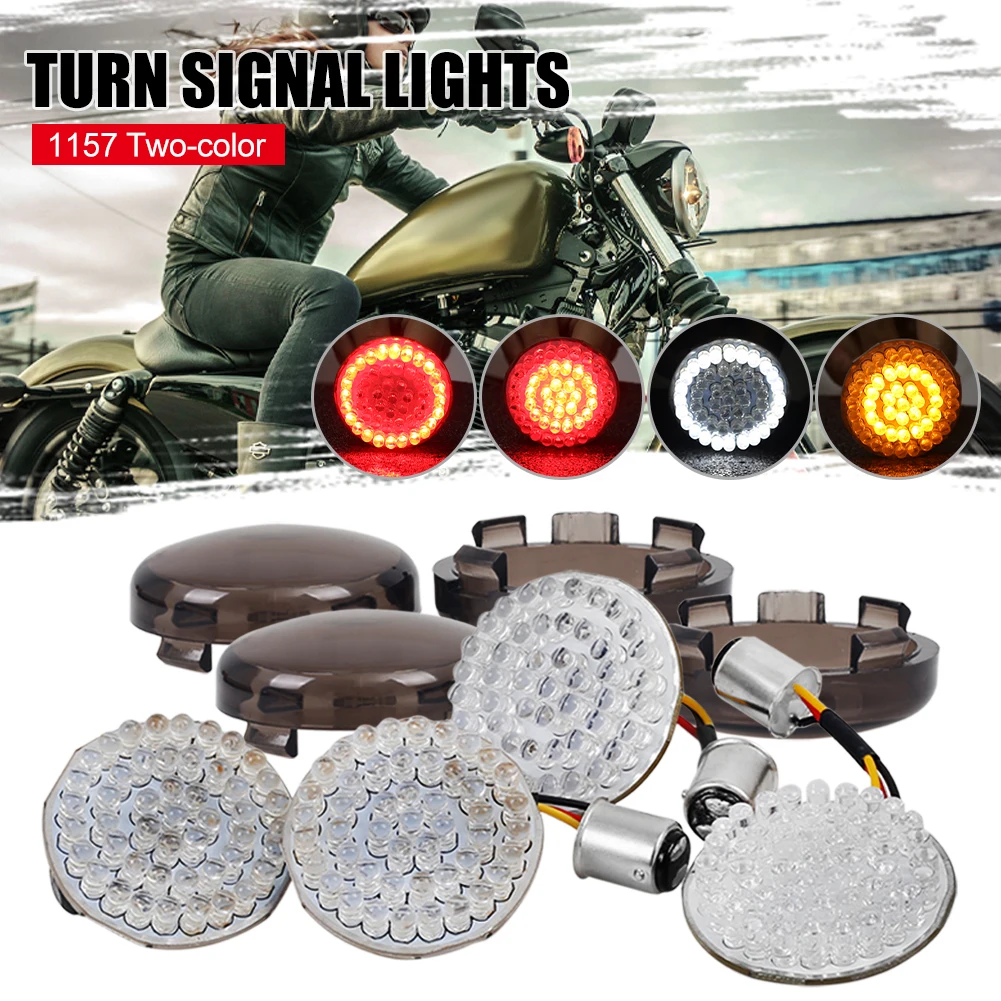 2" LED 1157 Turn Signal Front and Rear 72LED Lamp Insert Smoked Lens Motorcycle Headlight Driving Lamp Turn Signal Accessories
2" LED 1157 Turn Signal Front and Rear 72LED Lamp Insert Smoked Lens Motorcycle Headlight Driving Lamp Turn Signal Accessories