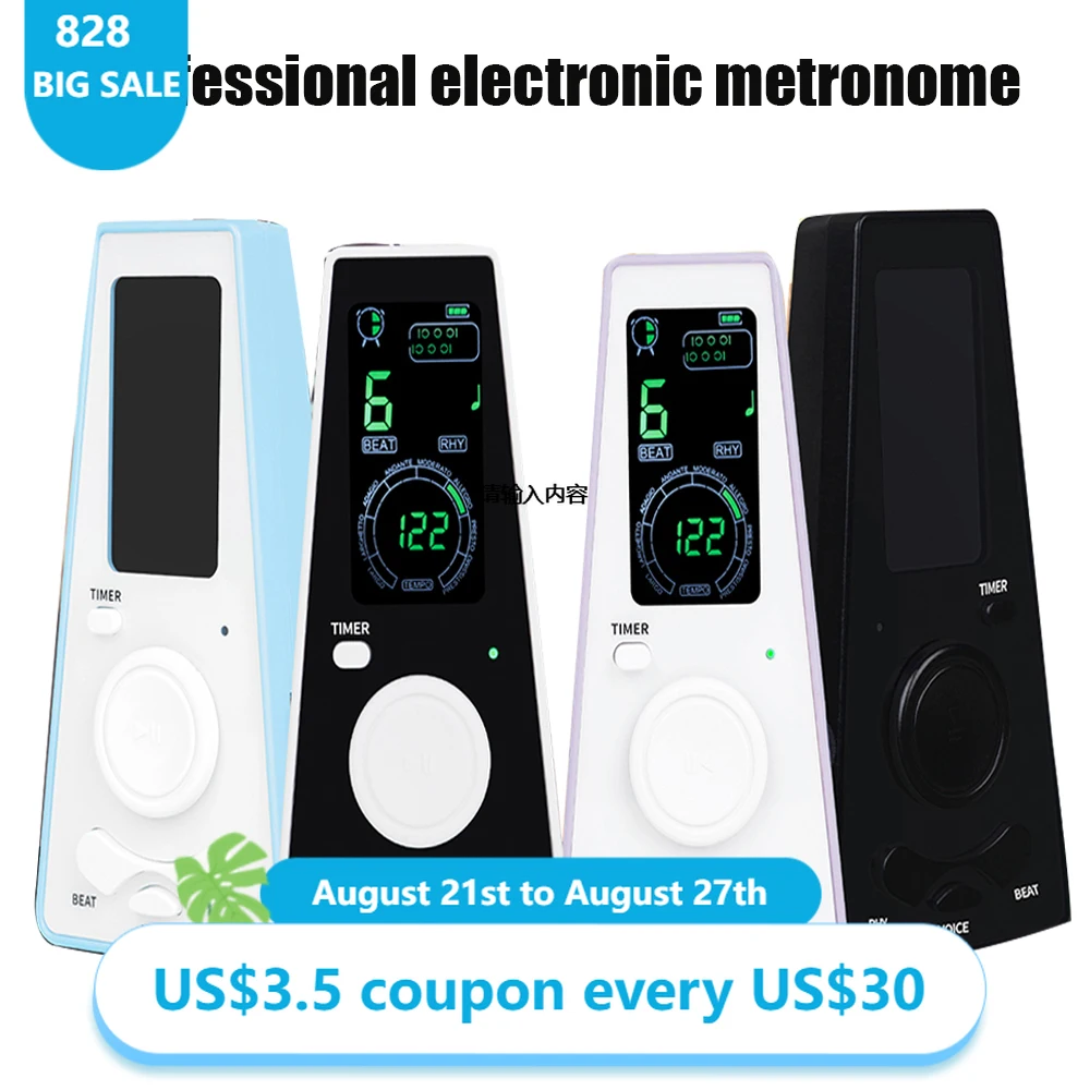 Solo Electronic Metronome Special for Piano Grade Examination Children's Mini Metronome Instrument Playing Practice Beat
Solo Electronic Metronome Special for Piano Grade Examination Children's Mini Metronome Instrument Playing Practice Beat