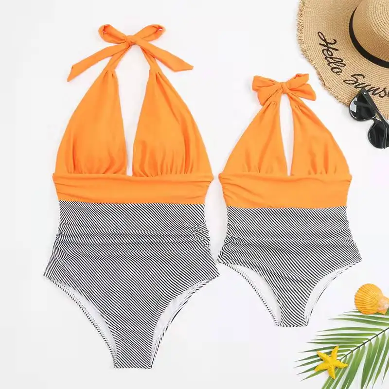 Striped Swimsuits V-Neck Mother Daughter Matching Swimwear Family Set Mommy and Me Clothes Fashion Women Girls Bathing Suits
Striped Swimsuits V-Neck Mother Daughter Matching Swimwear Family Set Mommy and Me Clothes Fashion Women Girls Bathing Suits