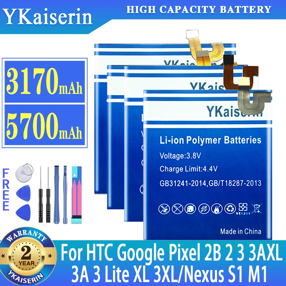 

BG2W G013A-B G013C-B G020A-B G020E-B B2PW2100 B2PW4100 Battery For HTC Google Pixel 2 3 2B 3A XL 3lite 3 Lite 3XL Nexus M1 S1