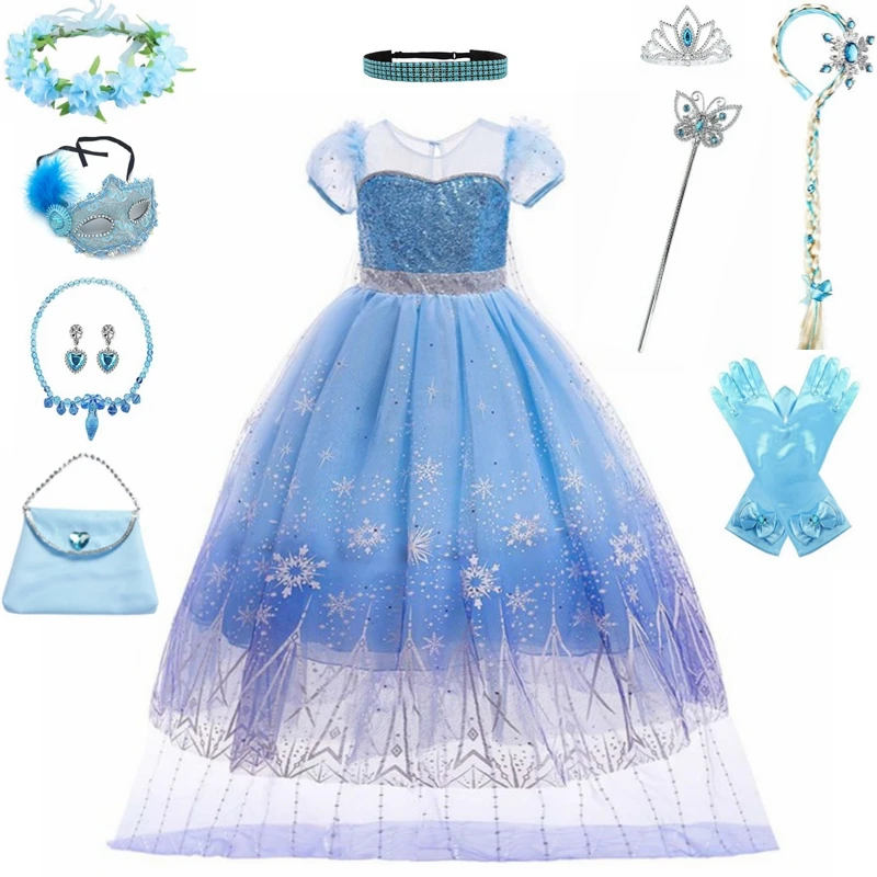 Elsa Dress Summer Princess Sequins Party Carnival Cosplay Dress UP for Kids Girl Baby Halloween Christmas Gift
Elsa Dress Summer Princess Sequins Party Carnival Cosplay Dress UP for Kids Girl Baby Halloween Christmas Gift