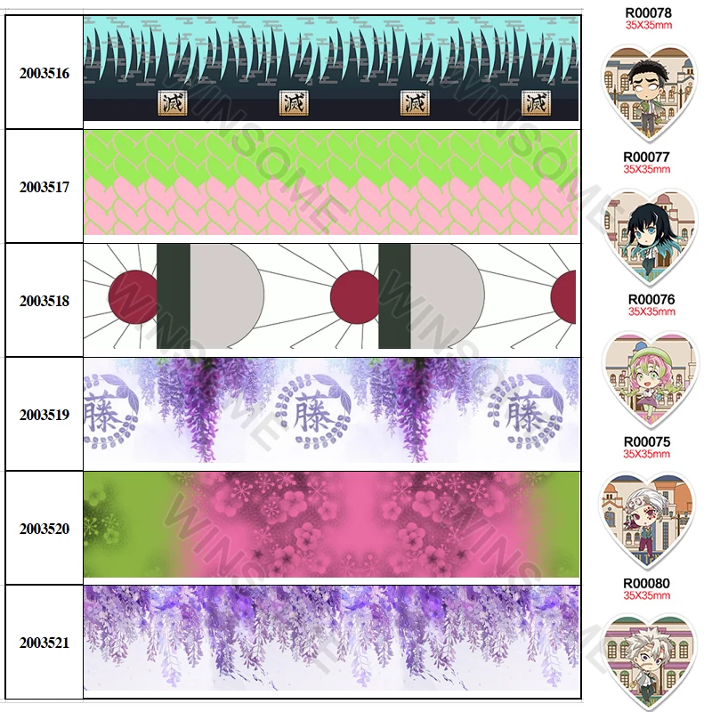 Planar Resins 30 Pcs with Kimetsu No Yaiba 10yards Japanese Cartoon Printed Grosgrain Ribbon
Planar Resins 30 Pcs with Kimetsu No Yaiba 10yards Japanese Cartoon Printed Grosgrain Ribbon