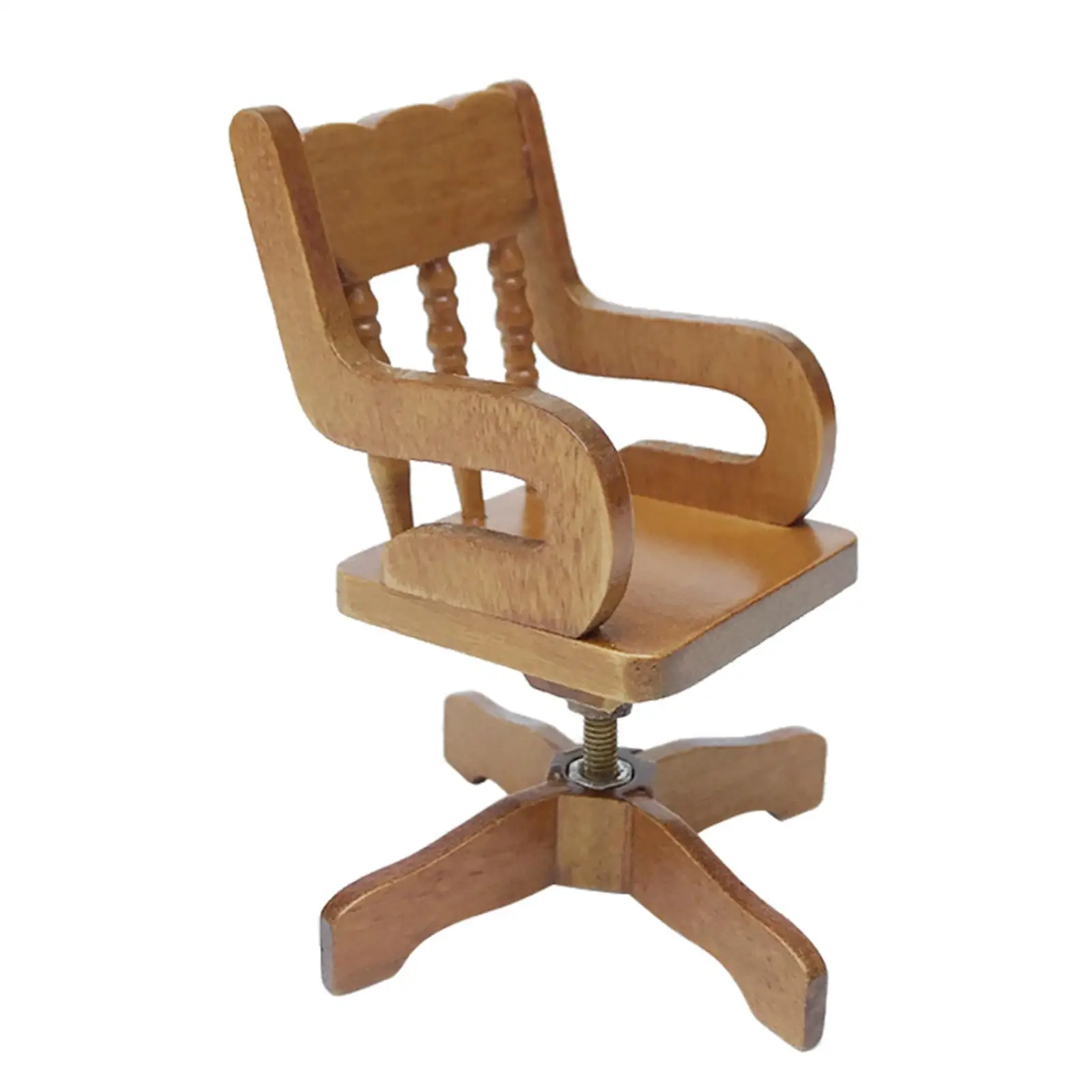 1/12 Miniature Dollhouse Swivel Armchair Wooden Exquisite Workmanship Simple
1/12 Miniature Dollhouse Swivel Armchair Wooden Exquisite Workmanship Simple