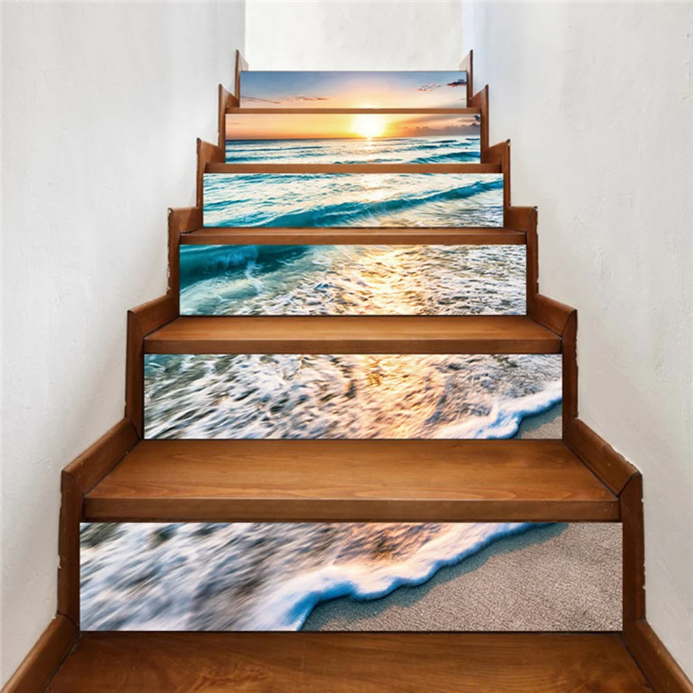 Ocean Beach Stair Stickers Seaside Sunrise Staircase Riser Decals Summer Hawaii Sea Stairway Murals Self-Adhesive Indoor Decor
Ocean Beach Stair Stickers Seaside Sunrise Staircase Riser Decals Summer Hawaii Sea Stairway Murals Self-Adhesive Indoor Decor