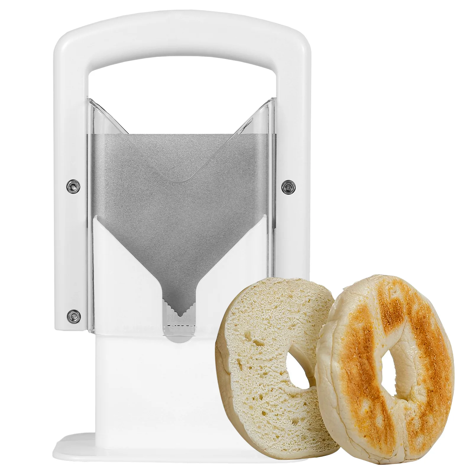Safety Slicer Bagel Bagel Cutter Precision Bread Household Handle Slicer Stainless Cutter Reusable With Slicer Steel Bagel
Safety Slicer Bagel Bagel Cutter Precision Bread Household Handle Slicer Stainless Cutter Reusable With Slicer Steel Bagel