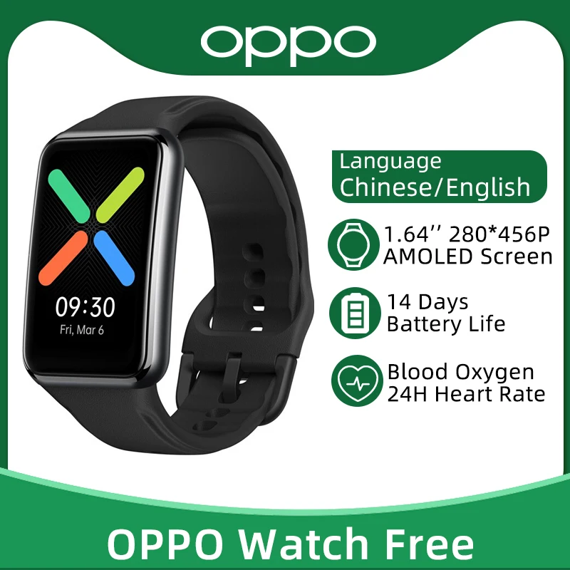 Смарт-часы OPPO Watch Free 1 64 дюйма AMOLED дисплей мониторинг кровяного кислорода
