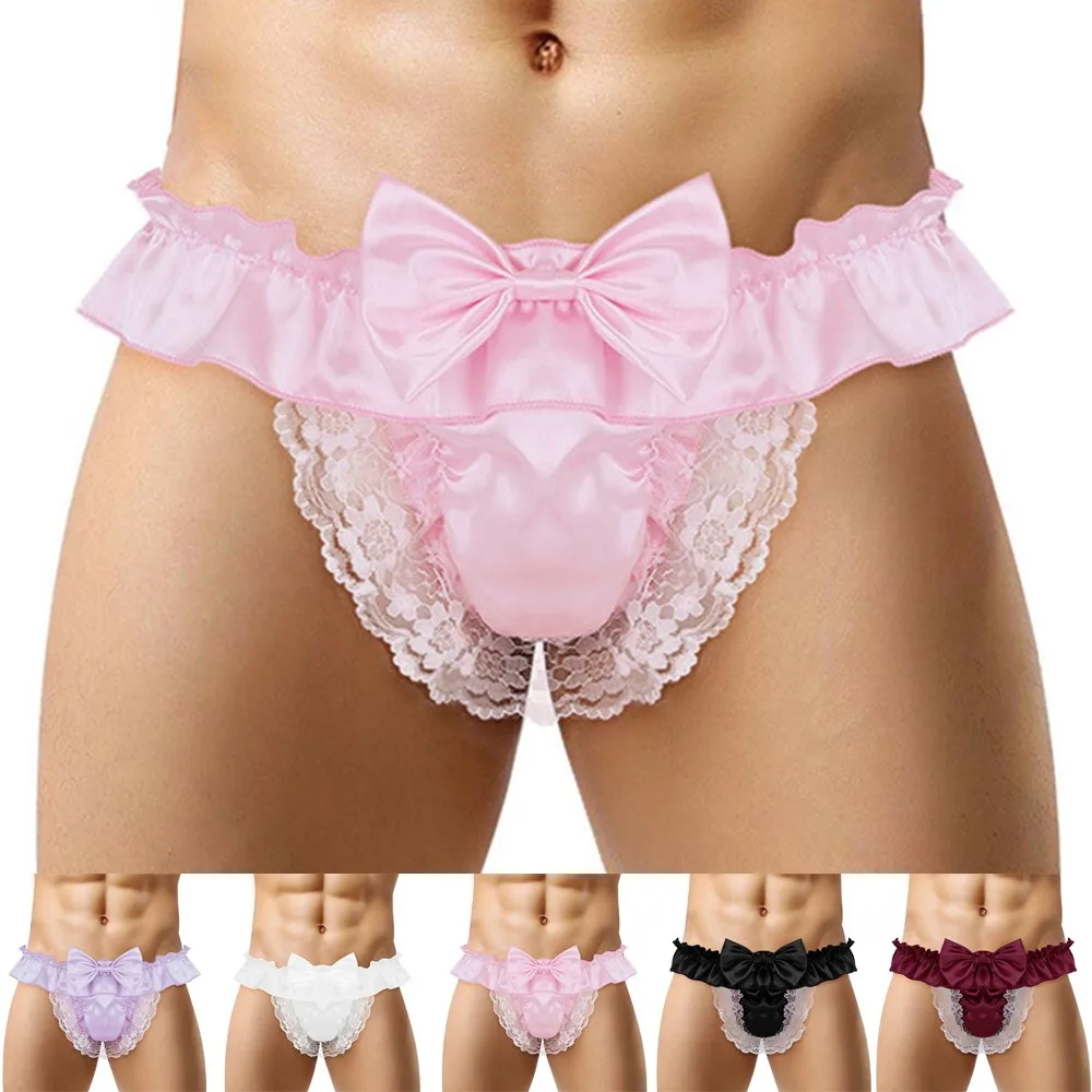 Mens Sissy Bow-knot See-through Panties Satin Bikini G-String Thongs Briefs Uniform Temptation Sexy Smooth Underwear Sleepwear
Mens Sissy Bow-knot See-through Panties Satin Bikini G-String Thongs Briefs Uniform Temptation Sexy Smooth Underwear Sleepwear