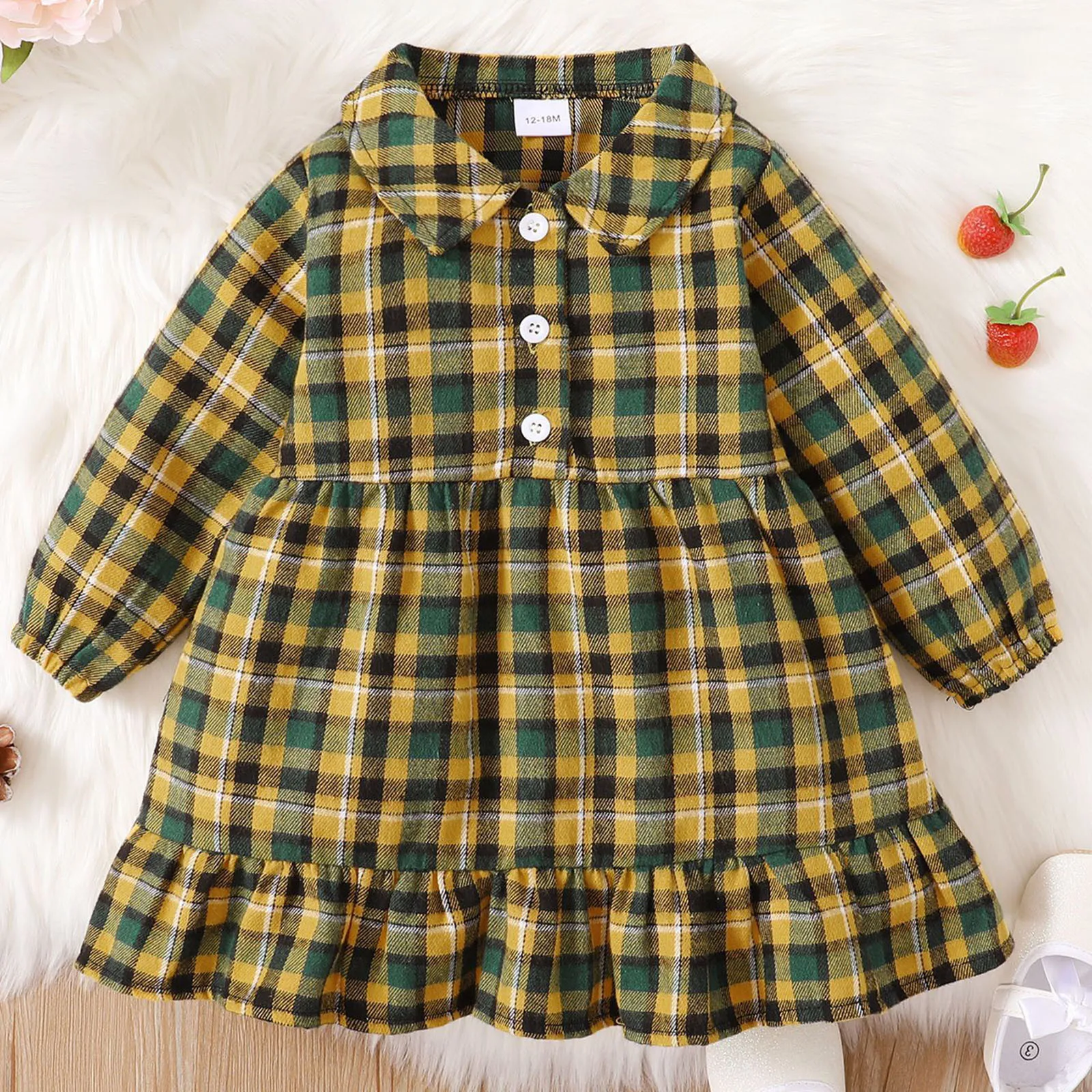 1-4 Years Toddler Infant Baby Girls Dress Fashion Ruffles Plaid Dress New Spring Long Sleeve Princess Dress Clothes Little Girls
1-4 Years Toddler Infant Baby Girls Dress Fashion Ruffles Plaid Dress New Spring Long Sleeve Princess Dress Clothes Little Girls