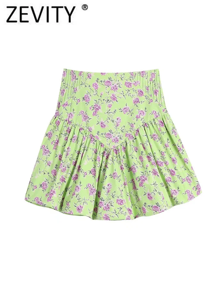 Zevity Women Fashion Floral Print Pleats Design A Line Skirt Faldas Mujer Ladies Chic Back Zipper Casual Mini Vestidos QUN539
Zevity Women Fashion Floral Print Pleats Design A Line Skirt Faldas Mujer Ladies Chic Back Zipper Casual Mini Vestidos QUN539