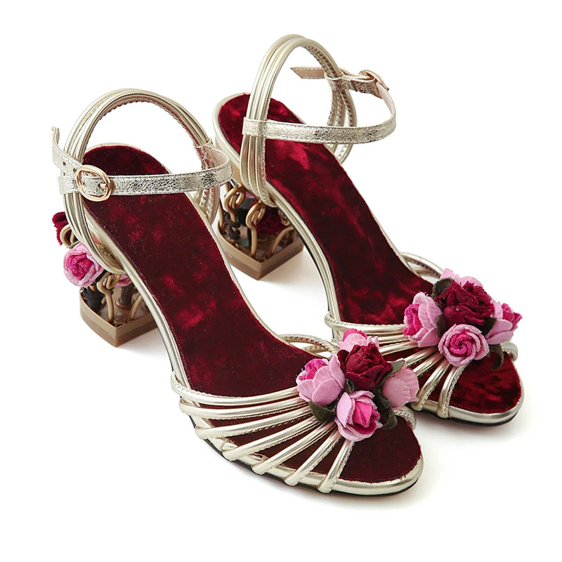 Novelty flower golden heeled women sandals 2022 birdcage strange heels ankle wrap ladies party wedding bridal woman shoes size 9
Novelty flower golden heeled women sandals 2022 birdcage strange heels ankle wrap ladies party wedding bridal woman shoes size 9