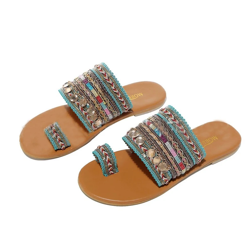 Ladies Slippers Casual Ethnic Style Summer Beach Women's Sandals Fashion Indoor Outdoor Female Soft Breathable Rome Flat Sandals
Ladies Slippers Casual Ethnic Style Summer Beach Women's Sandals Fashion Indoor Outdoor Female Soft Breathable Rome Flat Sandals