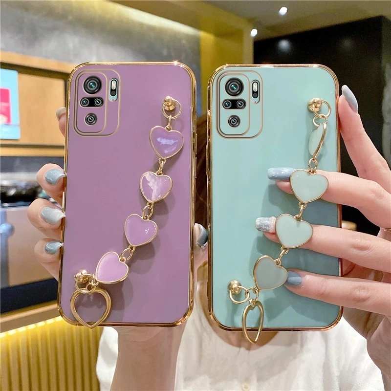 Love Heart Bracelet Chain Phone Case For Xiaomi Redmi Note 11 11S 12 10S 10A 10C 9A 9C 9T X3Pro 12T 12Lite Fashion Plating Cover
Love Heart Bracelet Chain Phone Case For Xiaomi Redmi Note 11 11S 12 10S 10A 10C 9A 9C 9T X3Pro 12T 12Lite Fashion Plating Cover