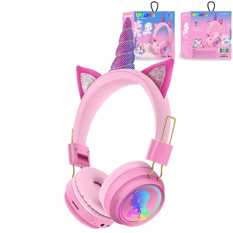 New Unicorn Wireless Headsets Headphone With Microphone Music Stereo Casco For PC Mobile Phone Girl Birthday Gift with Box
New Unicorn Wireless Headsets Headphone With Microphone Music Stereo Casco For PC Mobile Phone Girl Birthday Gift with Box