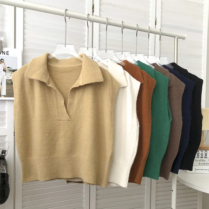 Knitted Camisole Fashion Y2k Crop Top Woman Turn Down Collar Vest Basic Cami Sleeveless Tank Tops Women Clothes Dropshipping
Knitted Camisole Fashion Y2k Crop Top Woman Turn Down Collar Vest Basic Cami Sleeveless Tank Tops Women Clothes Dropshipping