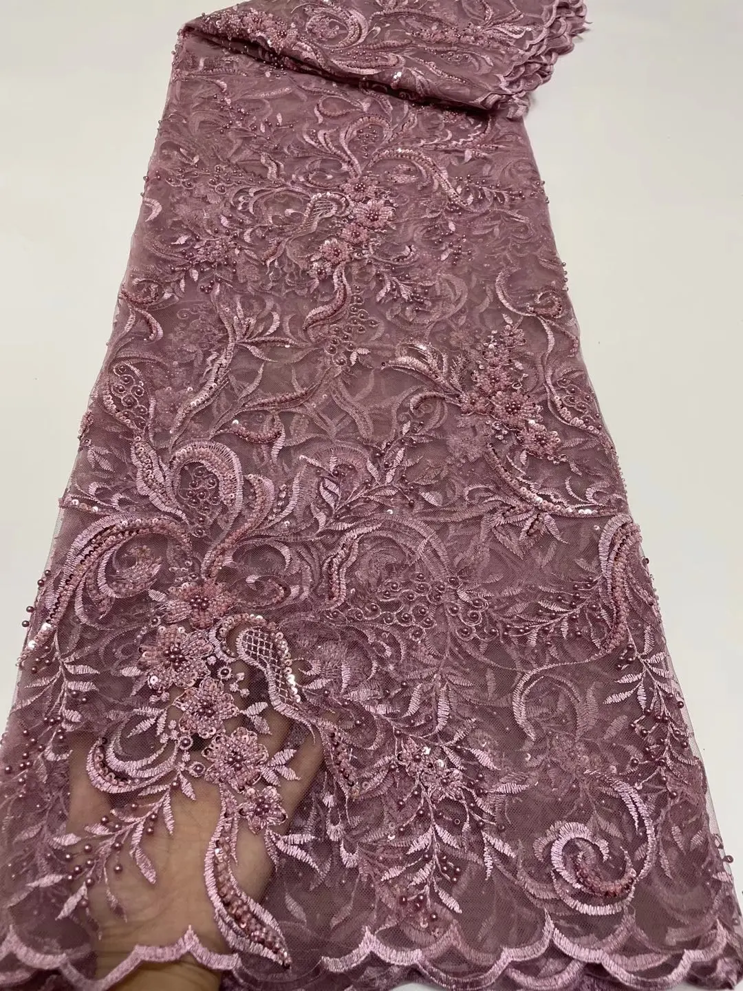 Purple Sequins African French Lace Fabric 2022 High Quality Tulle Lace Material Bridal For Nigerian Wedding Dress DPW1-9
Purple Sequins African French Lace Fabric 2022 High Quality Tulle Lace Material Bridal For Nigerian Wedding Dress DPW1-9