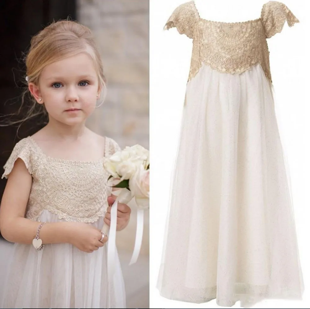 Flower Girl Dresses For Weddings Champagne Lace Cap Sleeves 2020 New Kids Pageant Gowns Chiffon Princess First Communion Dresses
Flower Girl Dresses For Weddings Champagne Lace Cap Sleeves 2020 New Kids Pageant Gowns Chiffon Princess First Communion Dresses