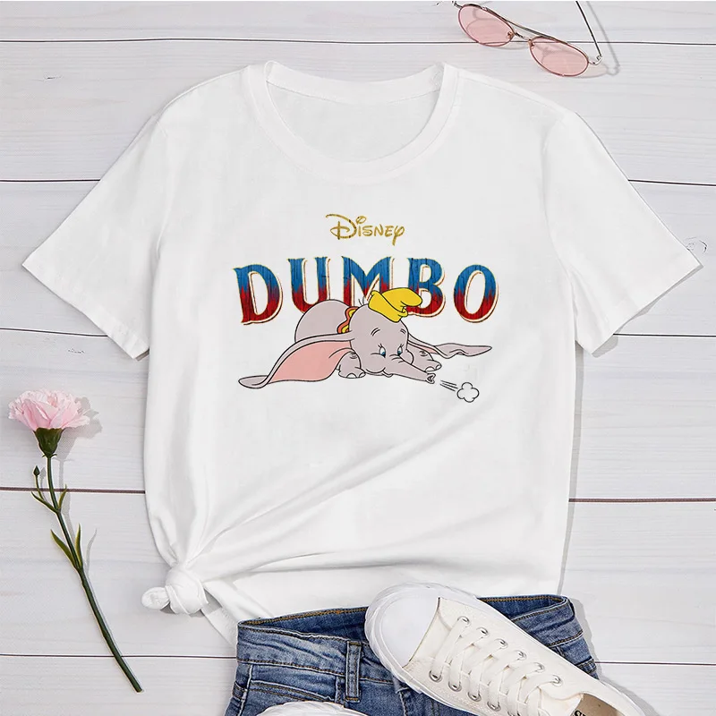Cute Disney Women's T-shirts 2022 Summer Tops Kawaii Dumbo Printed Clothes Casual Harajuku Short Sleeve T Shirt Female White Tee
Cute Disney Women's T-shirts 2022 Summer Tops Kawaii Dumbo Printed Clothes Casual Harajuku Short Sleeve T Shirt Female White Tee