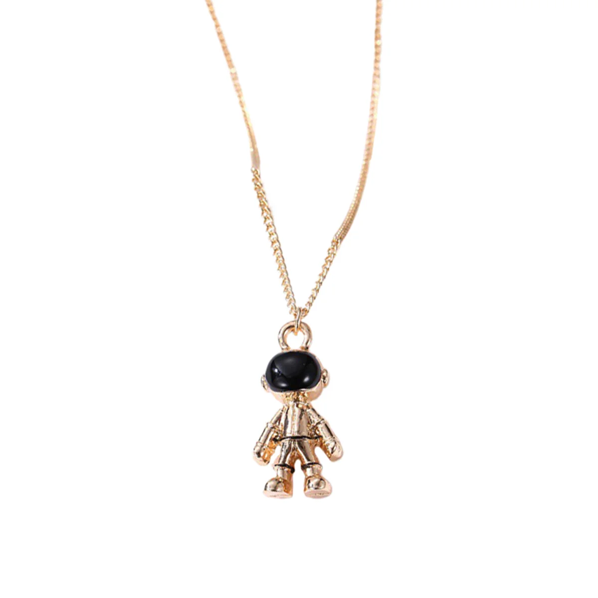 Robot Necklace Personality Metal Spaceman Necklace Funny Creative Gift Necklace for Woman (Golden)
Robot Necklace Personality Metal Spaceman Necklace Funny Creative Gift Necklace for Woman (Golden)