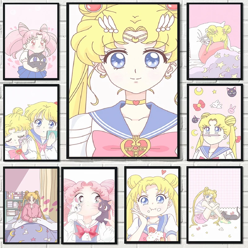 Sailor Moon Decorative Painting Girl Bedroom Anime Character Print Canvas Poster Wall Art Picture Modern Home Print (No Frame)
Sailor Moon Decorative Painting Girl Bedroom Anime Character Print Canvas Poster Wall Art Picture Modern Home Print (No Frame)