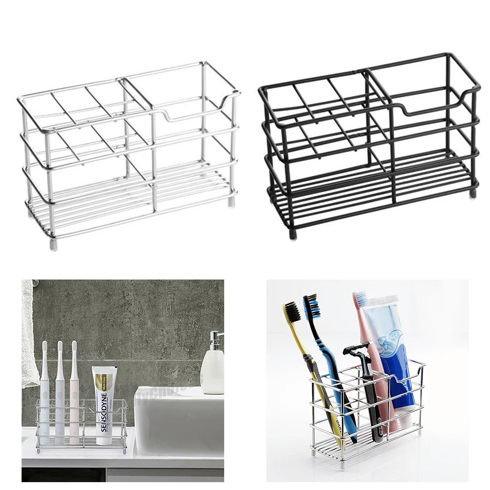 1pcs Stainless Steel Toothbrush Holder Rack Non-Slip Toothpaste Stand Rach Saving Space Bathroom Storage Shelves Organizer
1pcs Stainless Steel Toothbrush Holder Rack Non-Slip Toothpaste Stand Rach Saving Space Bathroom Storage Shelves Organizer