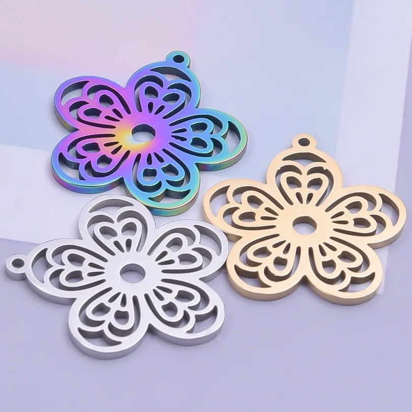 WZNB 5Pcs Stainless Steel Charms Hollow Flowers Charms Daisy Pendant For Jewelry Making DIY Keychain Necklace Accessories
WZNB 5Pcs Stainless Steel Charms Hollow Flowers Charms Daisy Pendant For Jewelry Making DIY Keychain Necklace Accessories