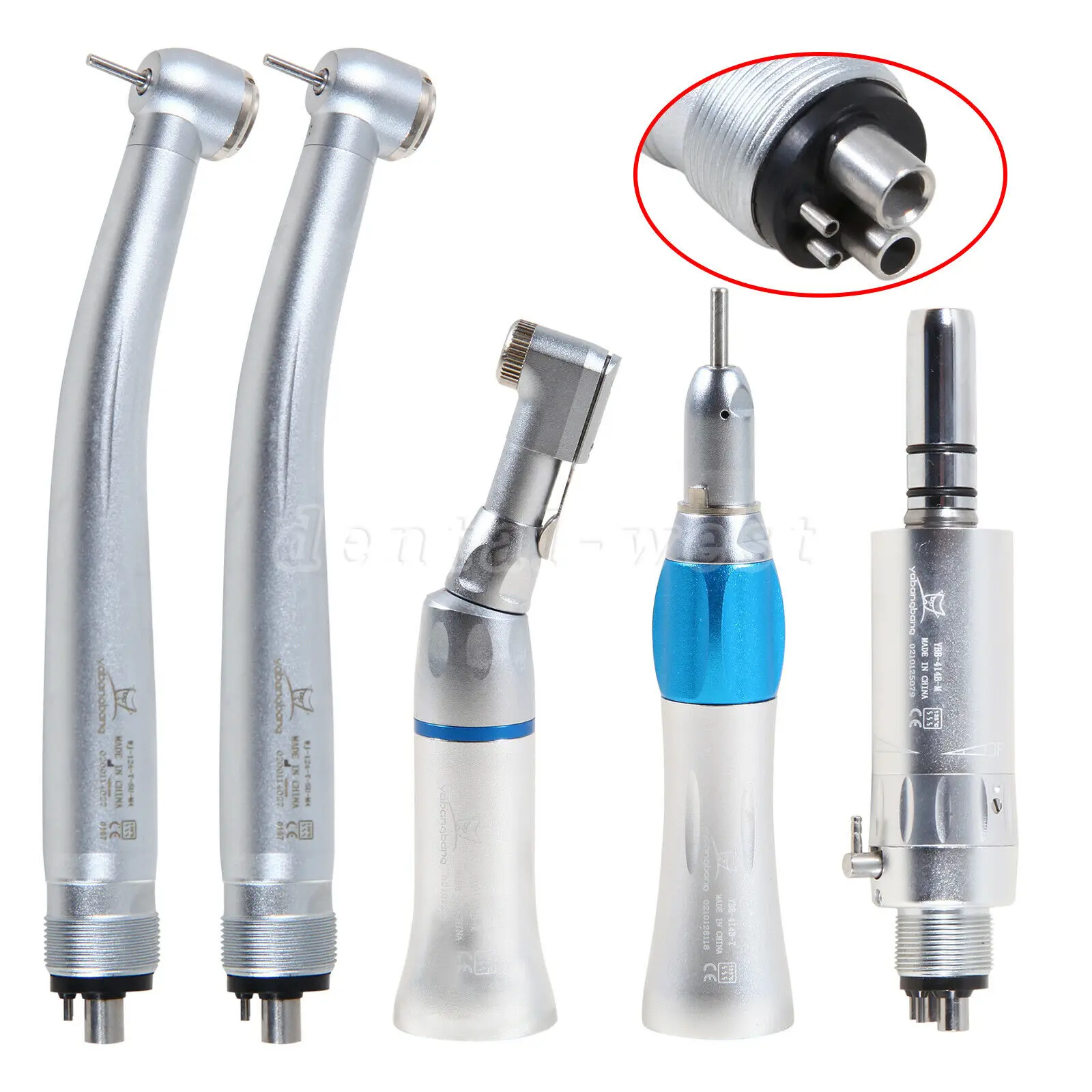 NSK Style Dental High Low Speed Handpiece Push Button Turbine Straight Contra Angle Nose Air Motor 4Hole
NSK Style Dental High Low Speed Handpiece Push Button Turbine Straight Contra Angle Nose Air Motor 4Hole