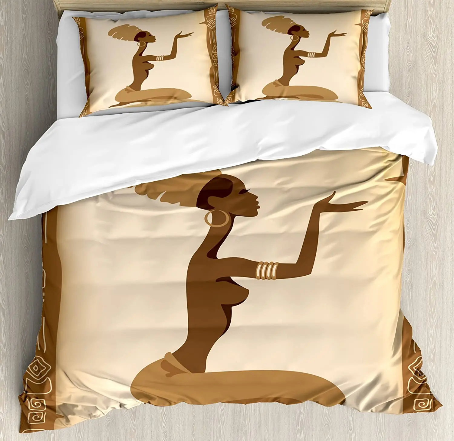 African Woman Bedding Set Comforter Duvet Cover Pillow Shams Ancient Folk Art Element Frame Native Bedding Cover Double Bed Set
African Woman Bedding Set Comforter Duvet Cover Pillow Shams Ancient Folk Art Element Frame Native Bedding Cover Double Bed Set