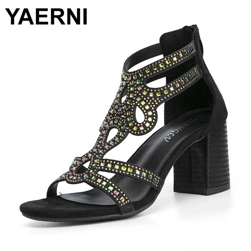 Fashion New Summer Shoes Open Toe Women Sandles Thick Heel Rhinestones Sandals Gladiator Rome Shoes Outdoor Sandales Femme jzj4
Fashion New Summer Shoes Open Toe Women Sandles Thick Heel Rhinestones Sandals Gladiator Rome Shoes Outdoor Sandales Femme jzj4