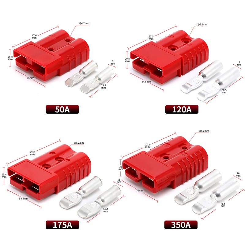 Разъемы для зарядки аккумулятора VaneAims 50A/120A/175A/350A
Разъемы для зарядки аккумулятора VaneAims 50A/120A/175A/350A