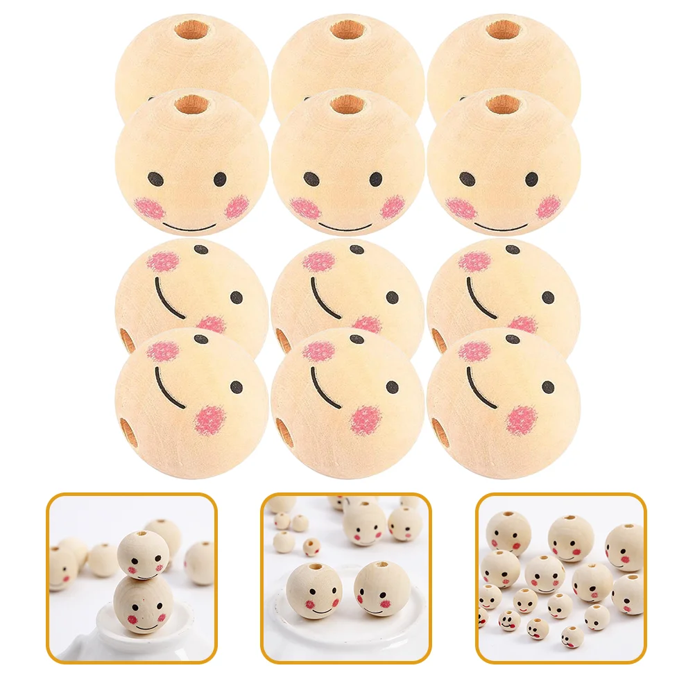 50 Pcs DIY Children Beading Smile Beads Jewelry Making Hole Earrings Craft Wood Necklace Wooden with face
50 Pcs DIY Children Beading Smile Beads Jewelry Making Hole Earrings Craft Wood Necklace Wooden with face