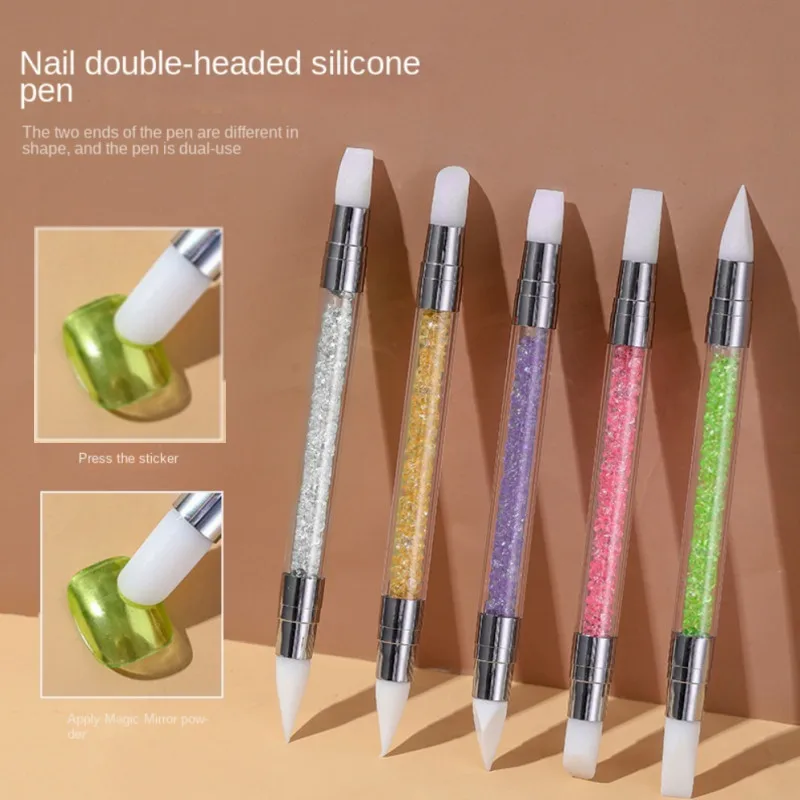Silicone Pen Nail Enhancement Multifunctional Double End Application Magic Mirror Powder Press Stick Carving Glue Adjusting Tool
Silicone Pen Nail Enhancement Multifunctional Double End Application Magic Mirror Powder Press Stick Carving Glue Adjusting Tool