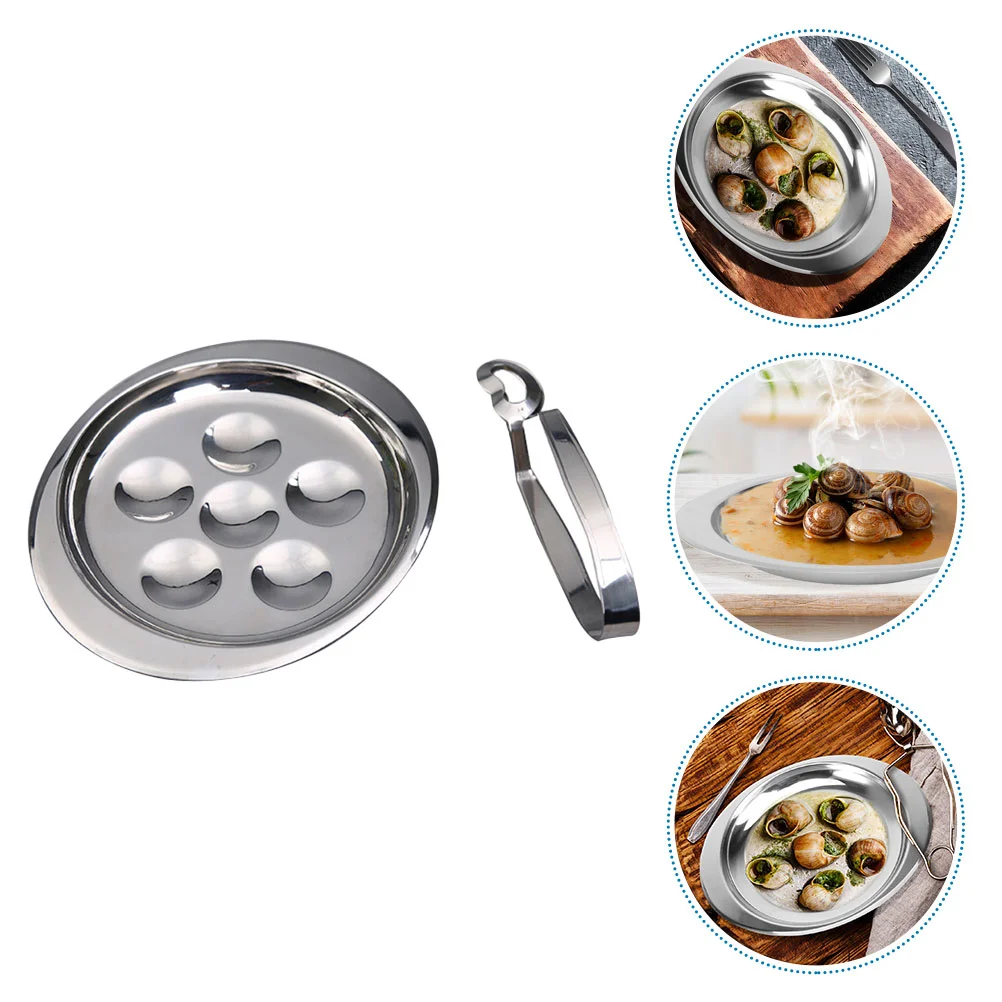 2Pcs Stainless Steel Snail Tong Snail Stainless Steel Baking Plate for Restaurant House
2Pcs Stainless Steel Snail Tong Snail Stainless Steel Baking Plate for Restaurant House