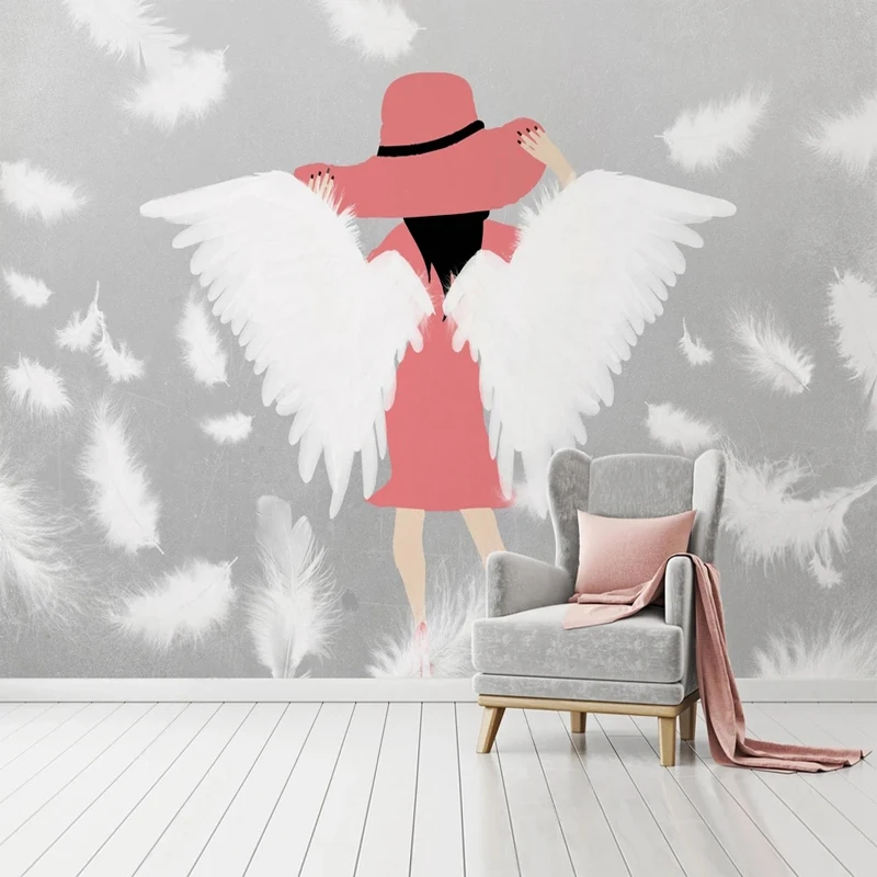 Custom 3D Wallpaper Cartoon Angels Girls with Wings Dream Feather Photo Mural Paper for Wall Childen's Room Backdrop Decoration
Custom 3D Wallpaper Cartoon Angels Girls with Wings Dream Feather Photo Mural Paper for Wall Childen's Room Backdrop Decoration