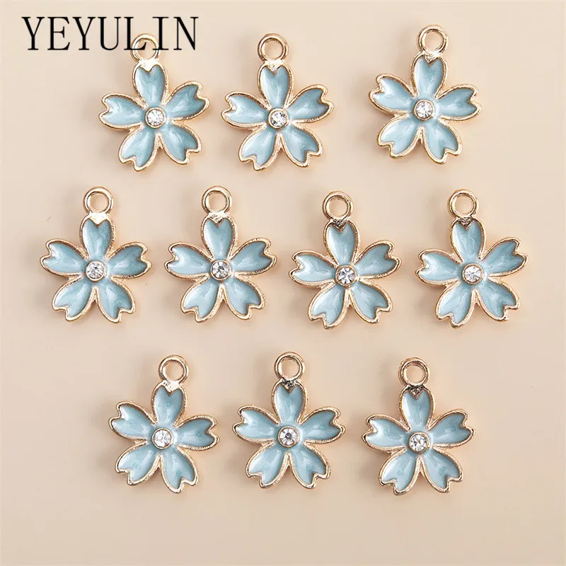 YEYULIN 10pcs/lot 14*17mm Colorful Flower Charms Alloy Pendant DIY Necklace Earrings for Jewelry Making Findings
YEYULIN 10pcs/lot 14*17mm Colorful Flower Charms Alloy Pendant DIY Necklace Earrings for Jewelry Making Findings